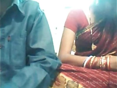 Indian youthful couple on web cam