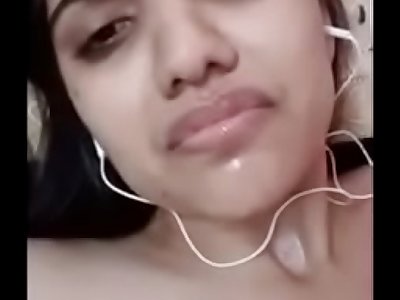 Indian doll with video call with her boy friend