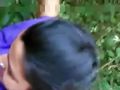 Desi slut exposed and torn up in forest by client clip