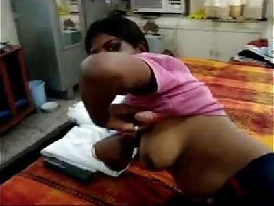 Indian desi maid forced to showcase her natural tits to home owner