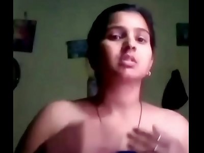 Desi freshly married girl selfie video. Ample tits