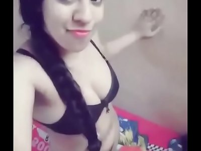 Desi girlfriend twice stripping naked for bf