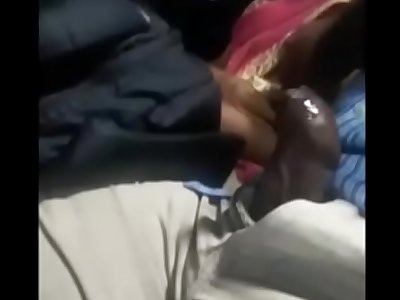 indian teen couple Boobs groped with half-shirt sucking Dick in running Bus final  part